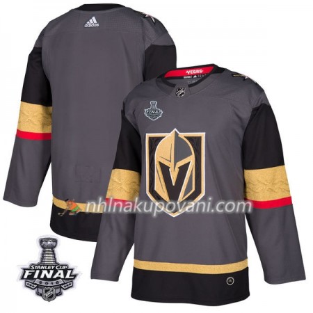 Vegas Golden Knights Dresy Blank 2018 Stanley Cup Final Patch Adidas Šedá Authentic - Pánské